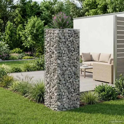 vidaXL Pat ridicat din gabion 50 x 50 x 150 cm Oțel Galvanizat