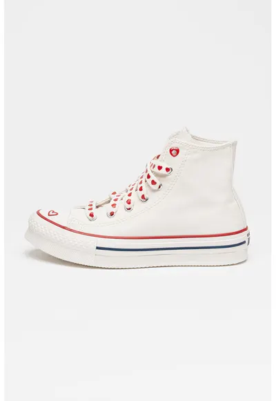Tenisi mid-high Chuck Taylor All Star Eva Lift - Rosu inchis/Alb murdar