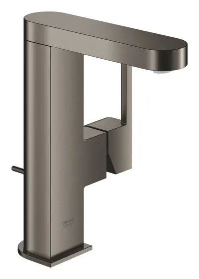 Baterie lavoar Grohe Plus 23871AL3, 3/8, marimea M, monocomanda, pivotanta, cartus ceramic, evacuare cu tija, mat, Hard Graphite