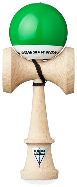 Joc de dexteritate din lemn KROM Kendama - Pop LOL Kendama, verde