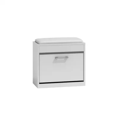 Pantofar VIGO, 3 rafturi, alb, 60x30x53 cm