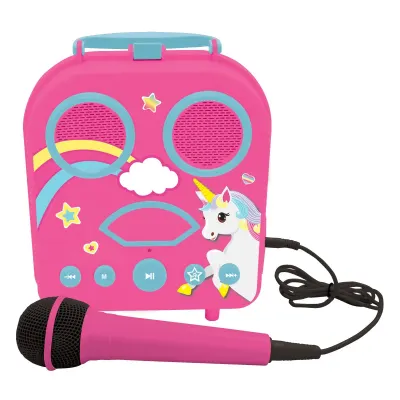 Set pentru karaoke portabil, Lexibook, Unicorn