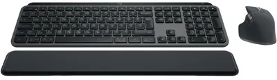 Set mouse și tastatură Logitech - MX Keys S Bluetooth Combo, fara fir , gri