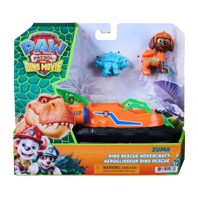 Vehicul de salvare cu figurina, Paw Patrol, Dino Rescue Hovercraft, Zuma, 6075773