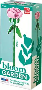 Mini constructor RS Toys Bloom Garden - Trandafir, 60 piese