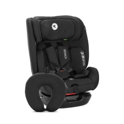 Scaun auto, Lorelli Voyager, I-Size, inclusa pernuta de calatorie, 0 luni-12 ani, 40-150 cm, Black