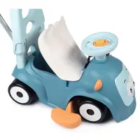 Masinuta copii de impins Smoby Maestro blue recomandata copiilor de la 6 pana la 36 luni, protectie impotriva rasturnarii, roti silentioase, compartiment pentru depozitare jucarii
