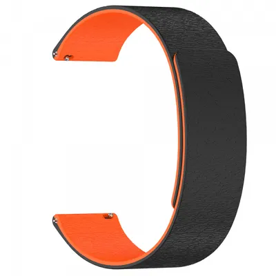 Curea Techsuit W074 pentru Samsung Galaxy Watch Series, 22mm, Neagra Portocalie