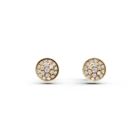 Cercei din aur galben cu diamante de 0.17ct