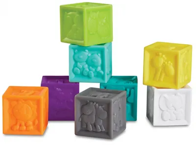 Set de cuburi senzoriale moi, suprapunibile Infantino - 8 buc