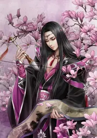 Pictură mozaic cu diamante MagicArt: Premium - Prinț japonez, 40 x 50 cm, cu mărgele rotunde + AB