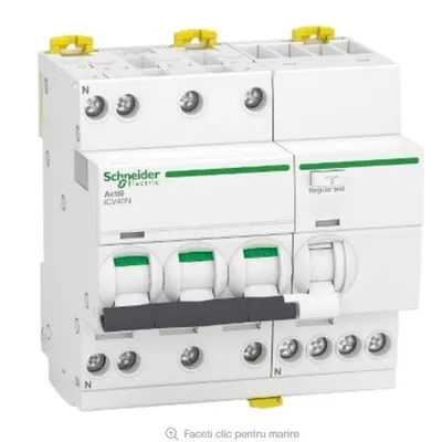 RCBO Acti9 iCV40N 3P+N 16A Curba C 6kA 30mA Tip A – Siguranta automata cu protectie diferentiala