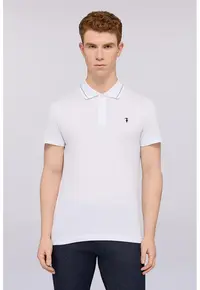 Tricou polo din bumbac - Alb optic -