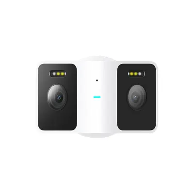 Camera de supraveghere exterior Xiaomi Outdoor Camera CW100 Dual 2K, doua obiective, alba, cu fir