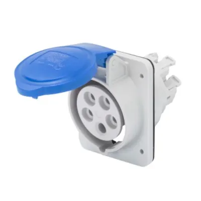 Priza industriala incastrata 10° HP - IP44/IP54 - 3P+N+E 16A 200-250V 50/60HZ - BLUE - 9H - FAST WIRING
