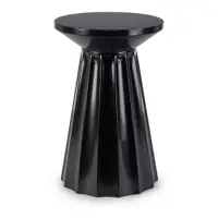 Măsuță de cafea negru-lucios rotundă din oțel ø 30 cm Adelya – Yes Everyday