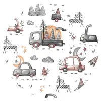 Insertie pentru landou MimiNu din plasa 3D Cars Grey