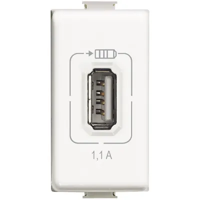 Priza usb 1 modul Matix Bticino AM5285C1, alb