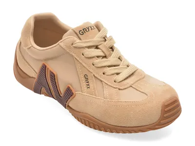 Pantofi sport GRYXX gri, C61203, din piele intoarsa