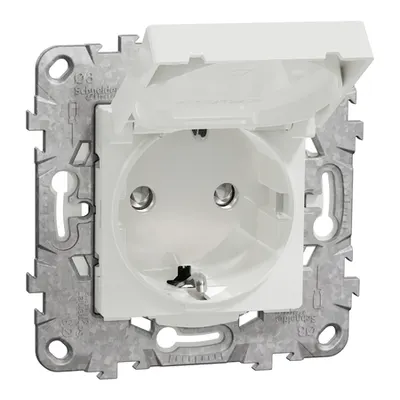 German Priza, New Unica, IP44, alb
