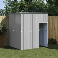 vidaXL Cușcă câine acoperiș gri deschis 165x153x181 cm oțel galvanizat