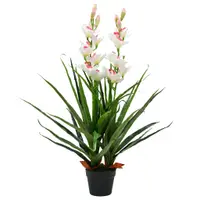 Gossi planta artificiala orhidee cymbidium cu ghiveci 100 cm verde