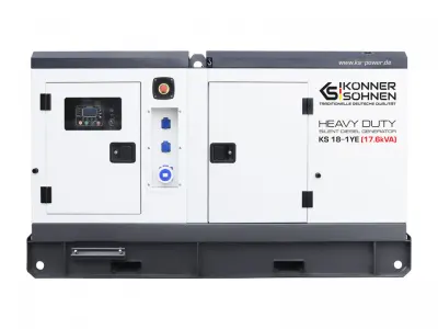 Generator de curent 17.6 kVA diesel - Heavy Duty - insonorizat - Konner & Sohnen - KS-18-1YE