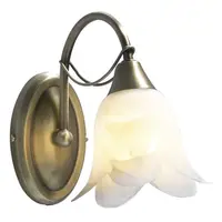 Aplica Doublet Wall Light Antique Brass Alabaster Glass