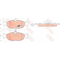 Set placute frana, frana disc TRW GDB1040