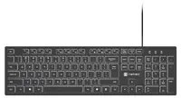 Tastatură Natec - Herring Glow, iluminare din spate albă, neagră