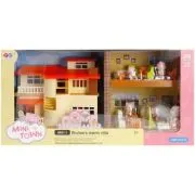 Casa de papusi - Mini Town - contine 4 figurine ursuleti + accesorii, MegaCreative 482308, 3+ ani