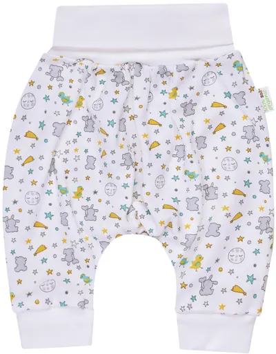 Pantaloni pentru bebeluşi Bio Baby - bumbac organic, 86 cm, 12-18 luni, multicolor