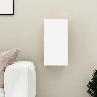 vidaXL Comodă TV, alb, 30,5x30x60 cm, lemn prelucrat