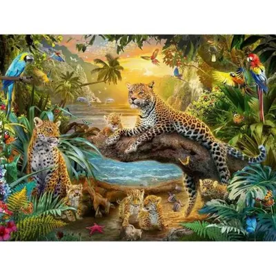 Puzzle Animale In Savana, 1500 Piese