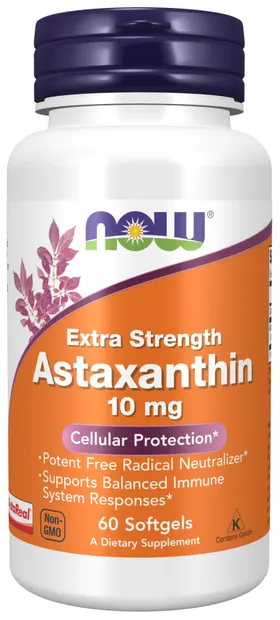 Astaxanthin Extra Strength, 10 mg, 60 capsule, Now