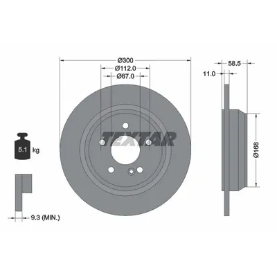 Disc frana TEXTAR 92099403