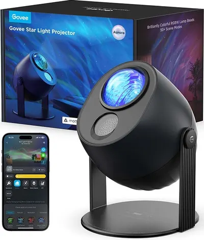 Proiector inteligent stelar Govee - Star Light Projector, RGBW, negru