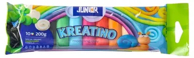 Plastilina Junior - Kreatino, 10 culori, 200 g