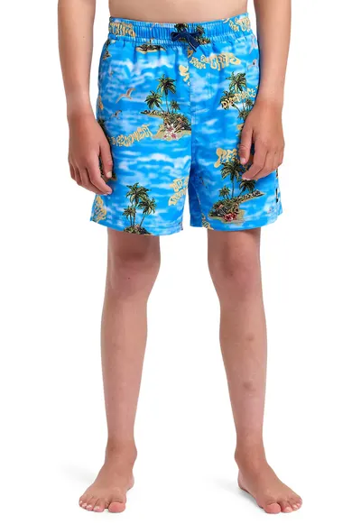 Pantaloni scurti de baie cu snur - Verde/Bej/Albastru