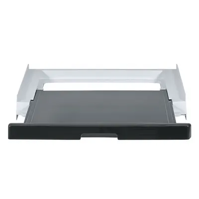 Kit suprapunere uscator si masina de spalat Haier HASTKU10B, Raft Retractabil, Negru