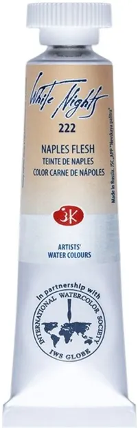Vopsea de acuarelă Paleta Nevskaya Leningrad, Nopti albe - 222, Bej napoli, 10 ml