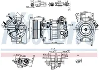 Compresor climatizare potrivit VOLVO S60 II, S80 II, V60 I, V60 II, V70 III, XC60 I, XC70 II 1.5 2.0 2.0D 09.13-12.21