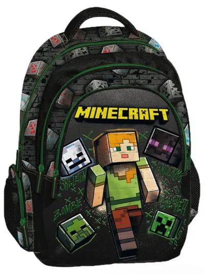 Ghiozdan scolar Graffiti Minecraft - Street, cu 2 compartimente