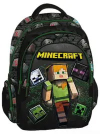 Ghiozdan scolar Graffiti Minecraft - Street, cu 2 compartimente