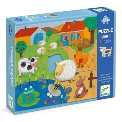 Puzzle gigant tactil Ferma, Djeco