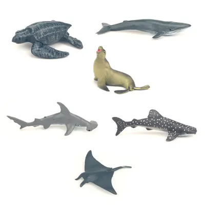 Set de figurine Rappa - Animale marine II, 6 buc. , 4-8 cm