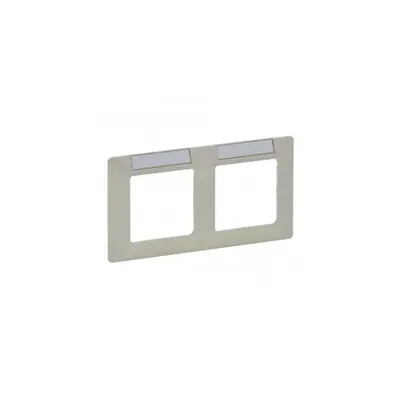 Plate Valena Life - cu label holder (horizontal) - 2 module - ivory