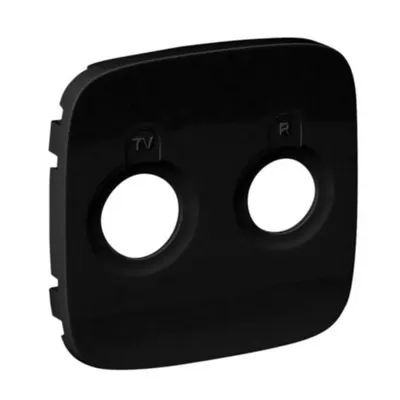 Placa Valena Allure - priza TV-R - negru