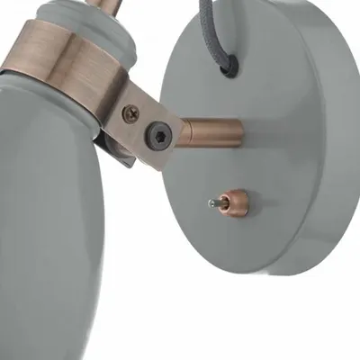 Corp de iluminat tip spot Frederick Single Wall Spotlight Grey & Copper