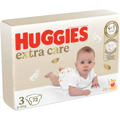 Scutece Huggies, Extra Care Mega, Nr 3, 6-10 kg, 72 buc
